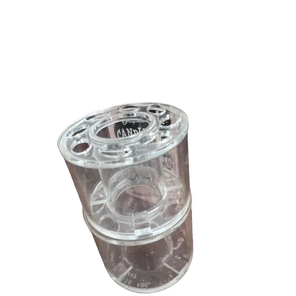 1950’s Candle Vase Plastic Flower Frog For Taper Candles 2 Pieces Original Box